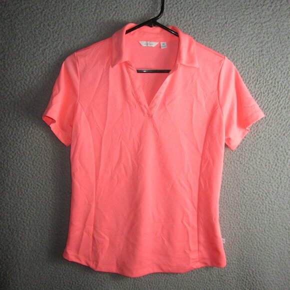 LADY HAGEN WOMEN'S GOLF POLO SHIRT PINK MEDIUM POLYESTER - Picture 1 of 3